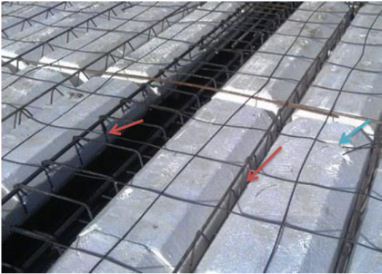 عدم رعایت عرض تیرچه در سقف تیرچه بلوک