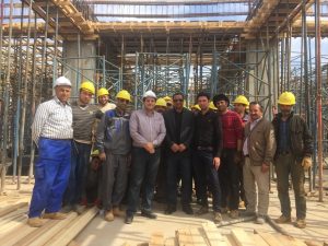 ایمنی اجرا در کارگاه ساختمانی و سازه های بتنی تیم اجرایی گرین وافل در کشور عراق