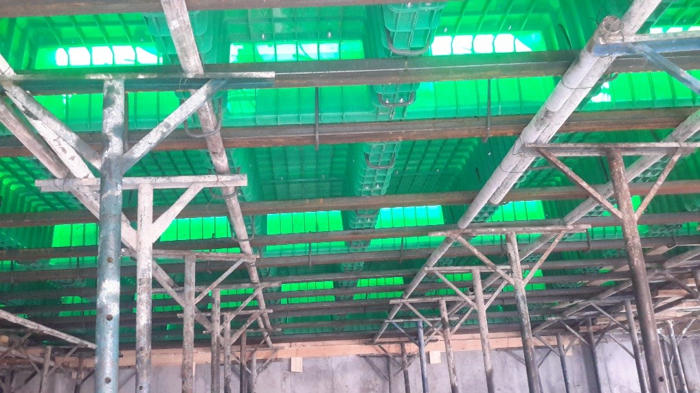 اجرای سازه‌ بتنی و مزیت استفاده از سقف وافل دراسکلت بتنی