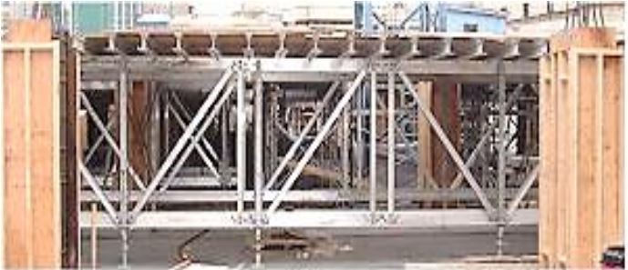 کاربرد قالب میز پرنده در اجرای سقف وافل قالب میز پرنده خرپایی